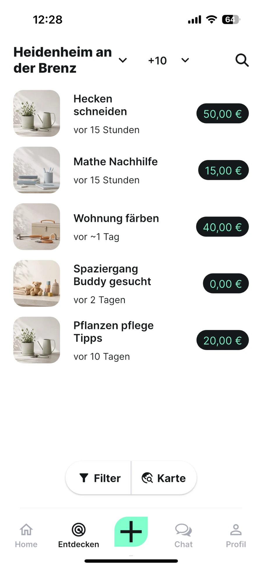 Auftragsliste in Ikigain