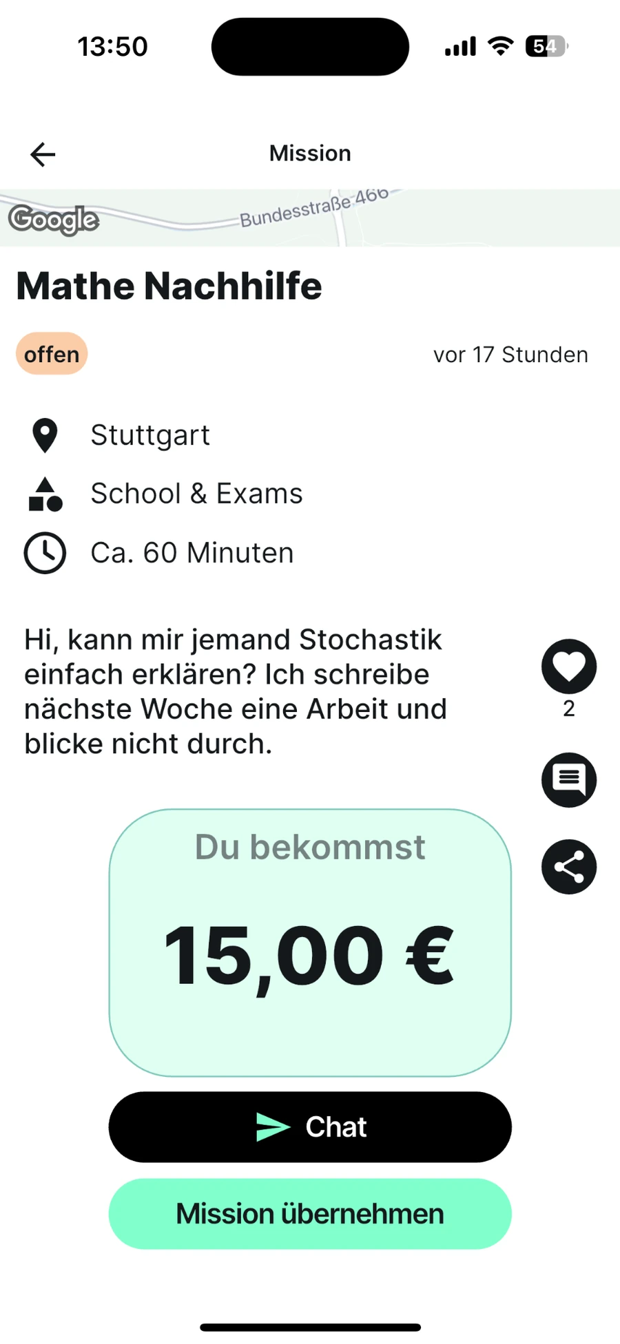 Ikigain Mission Detailansicht